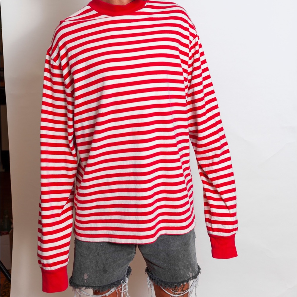Fear of God oversized red/white stripped shirt